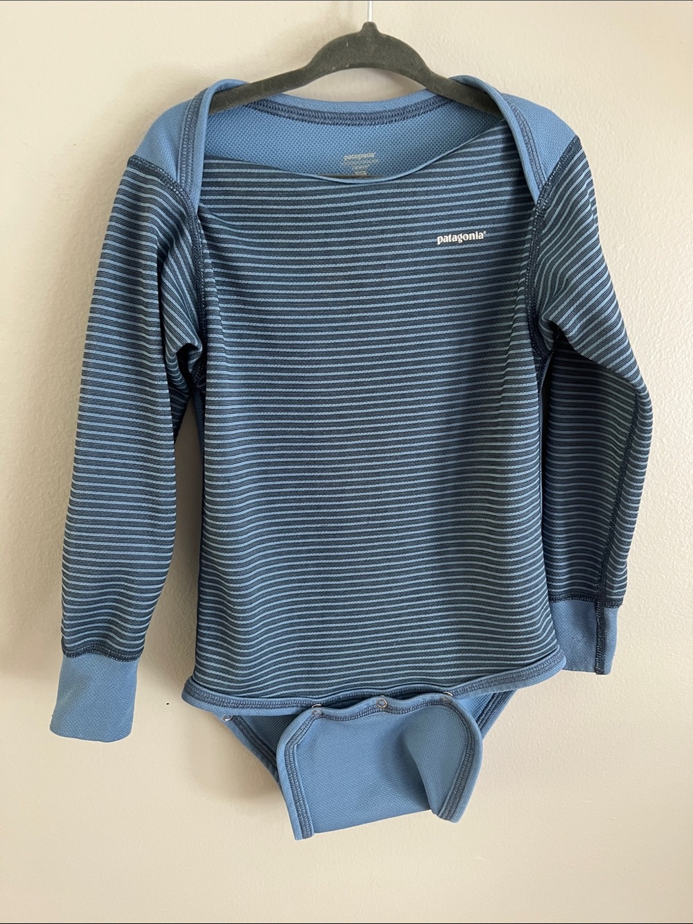 Patagonia Blue Striped Kids One-Piece Rashguard 2T